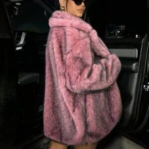 4x PINK FUR COAT FROM TEMU & SHEIN